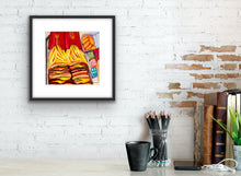 Load image into Gallery viewer, Archival giclée print of the Original acrylic painting on canvas Still Life with McDonalds by Victoria Sukhasyan
