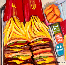 Load image into Gallery viewer, Archival giclée print of the Original acrylic painting on canvas Still Life with McDonalds by Victoria Sukhasyan
