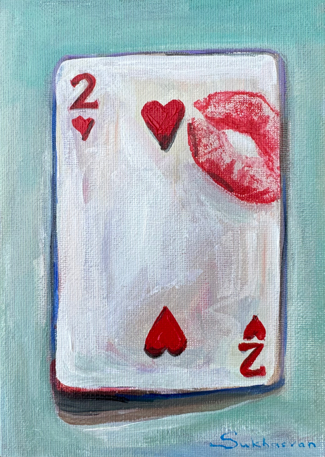 Still Life with Playing Card and a kiss