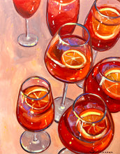 Load image into Gallery viewer, Still Life with Aperol Spritz Coctails
