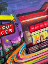 Load image into Gallery viewer, Los Angeles Cityscape. In-n-Out burger.

