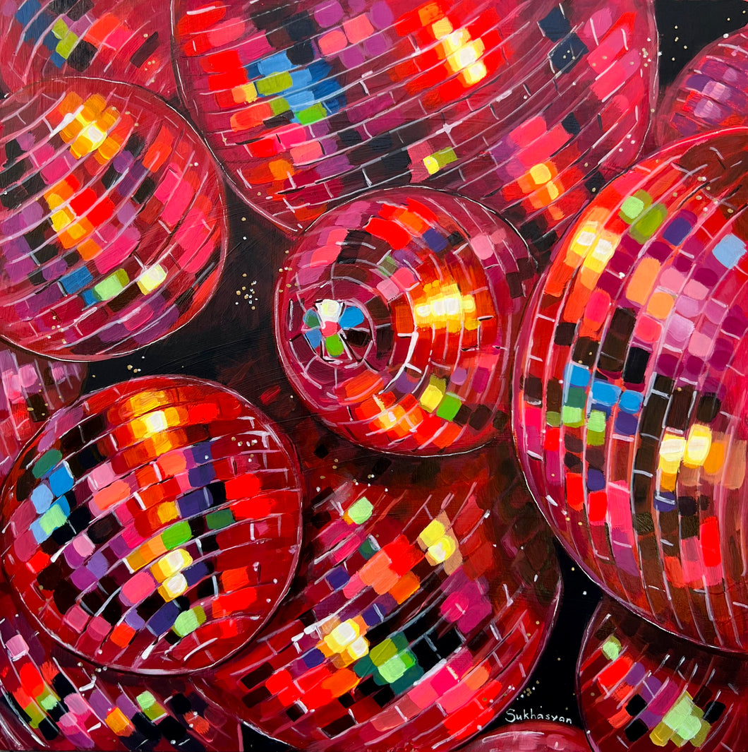Red Disco Balls