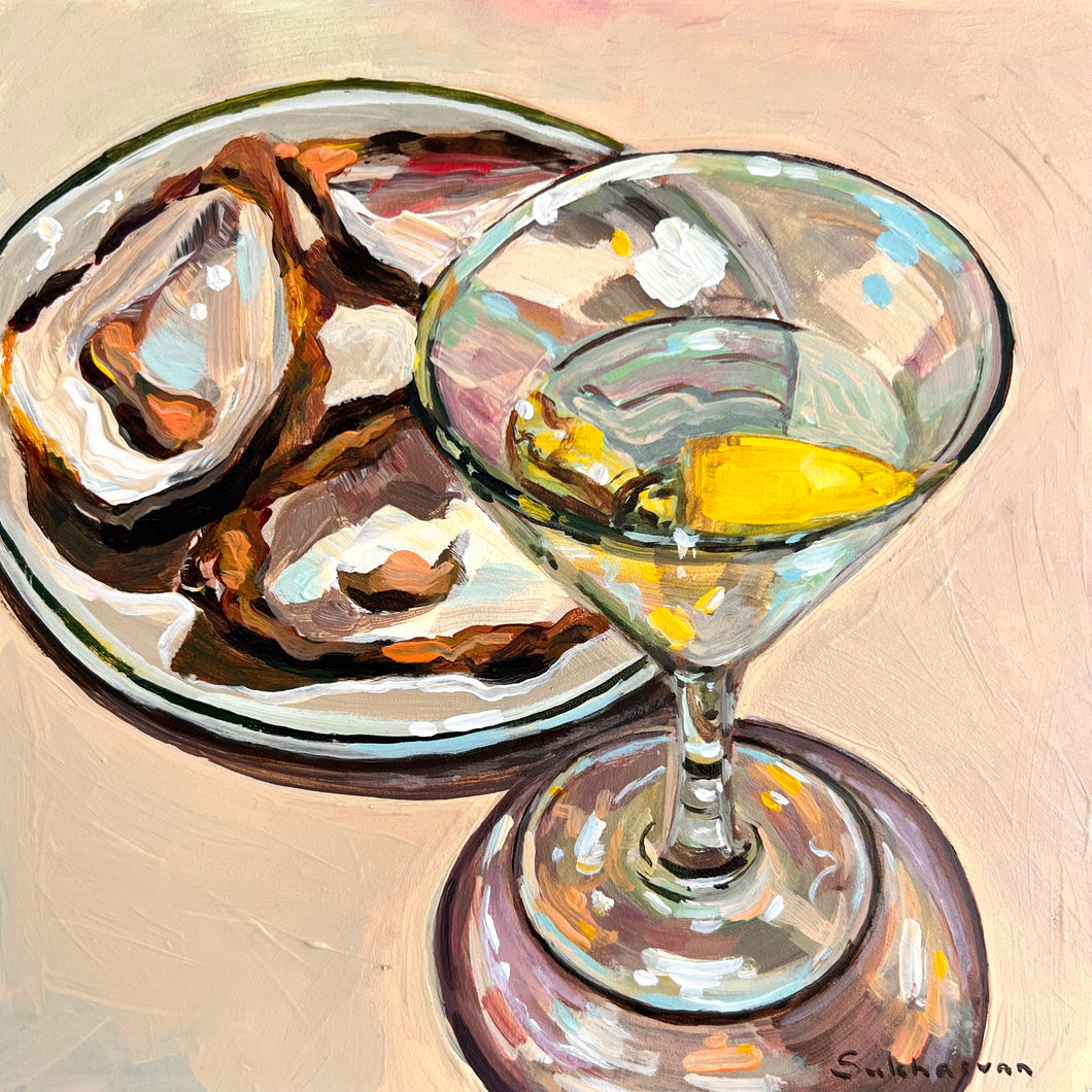 Still Life with Martini and Oysters