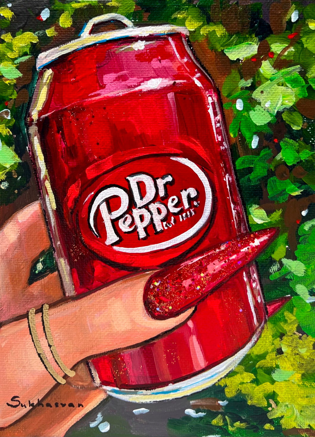 Dr Pepper and Red Nails