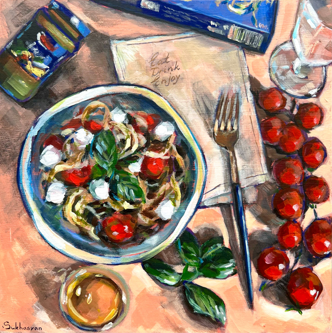 Still life with Pasta and Tomatoes