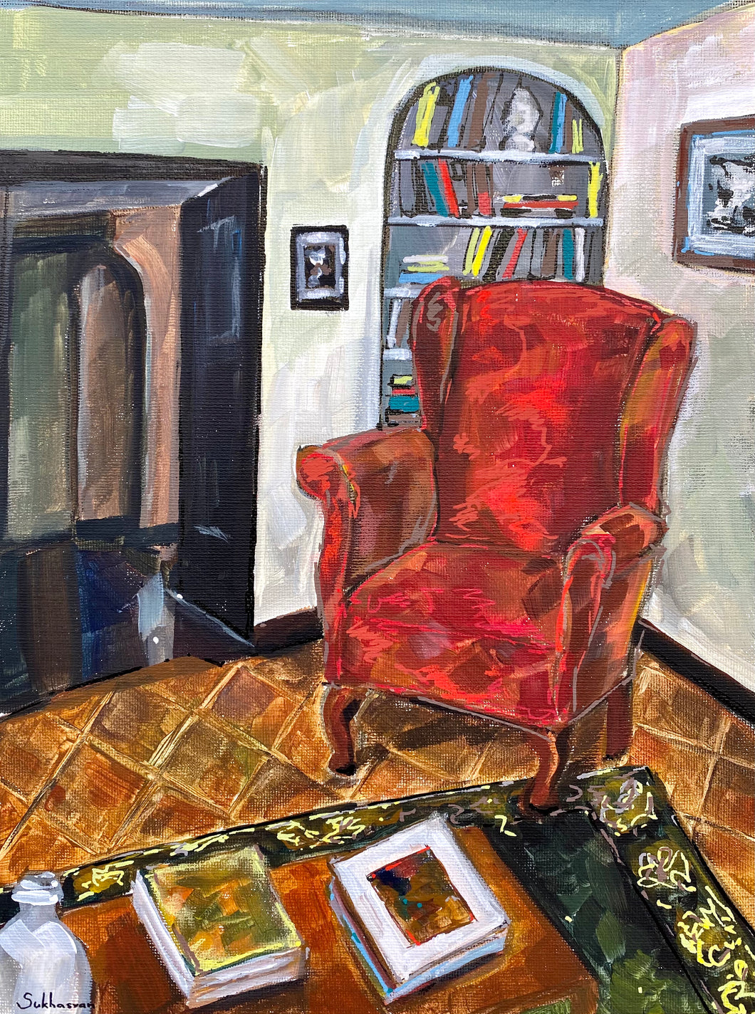 Interior with Red Armchair