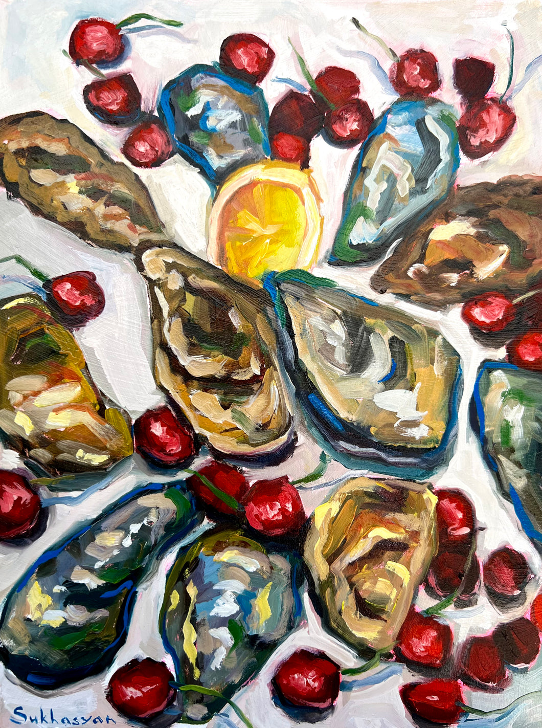 Still Life with Oysters and Cherries
